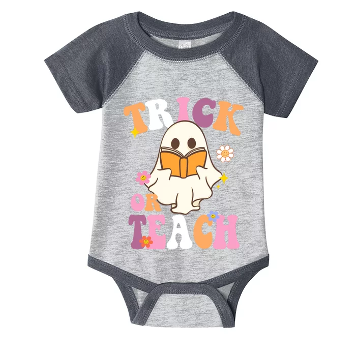 Trick Or Teach Cute Book Ghost Infant Baby Jersey Bodysuit