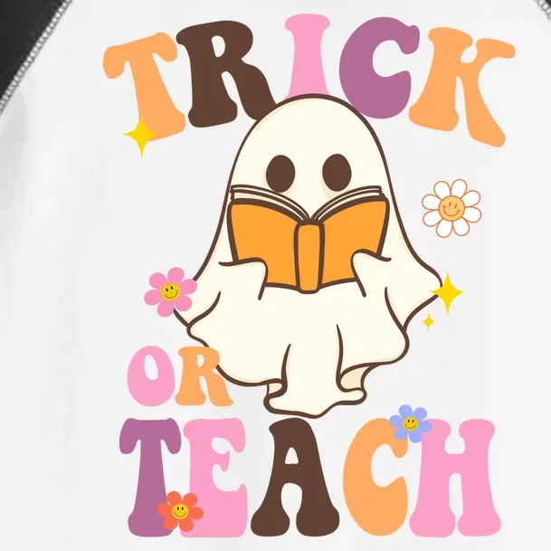 Trick Or Teach Cute Book Ghost Toddler Fine Jersey T-Shirt