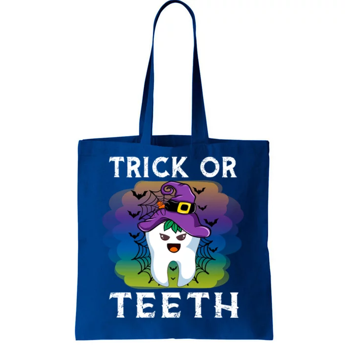 Trick Or Teeth Funny Dentist Halloween Dental Squad Gift Tote Bag