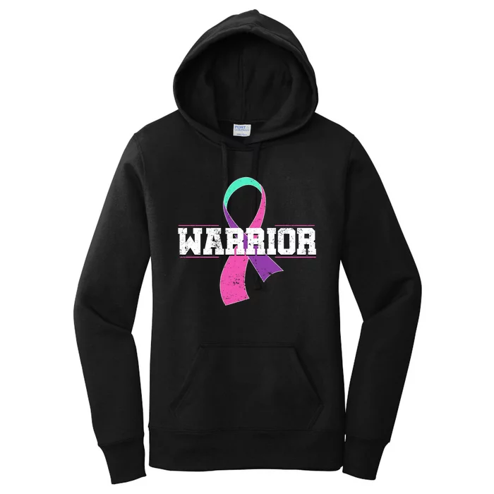 Thyroid Or Thyroid Awareness Or Thyroid Cancer Warrior Cute Women's Pullover Hoodie