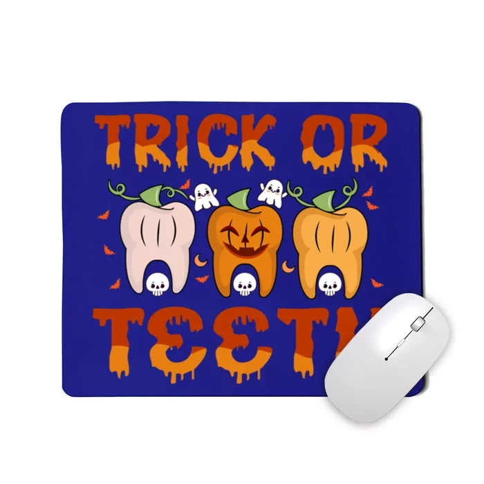 Trick Or Teeth Funny Dentist Halloween Dental Squad Cute Gift Mousepad