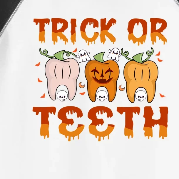 Trick Or Teeth Funny Dentist Halloween Dental Squad Cute Gift Toddler Fine Jersey T-Shirt