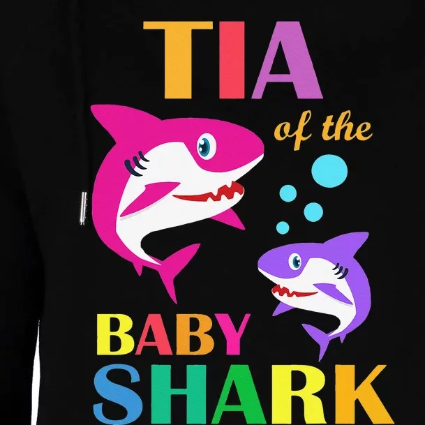 Tia Of The Baby Birthday Shark Tia Shark Mother's Day Womens Funnel Neck Pullover Hood