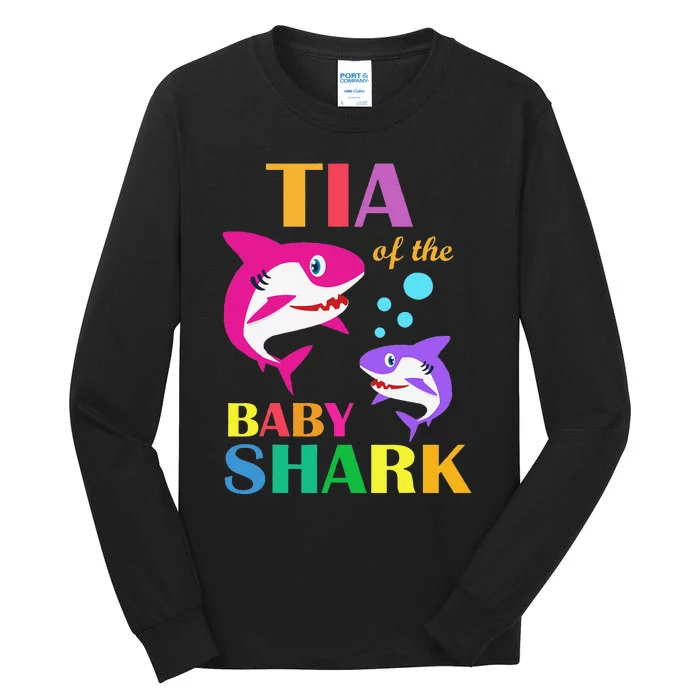 Tia Of The Baby Birthday Shark Tia Shark Mother's Day Tall Long Sleeve T-Shirt