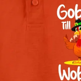 Thanksgiving Outfit Turkey Gobble Till You Wobble Gift Dry Zone Grid Performance Polo