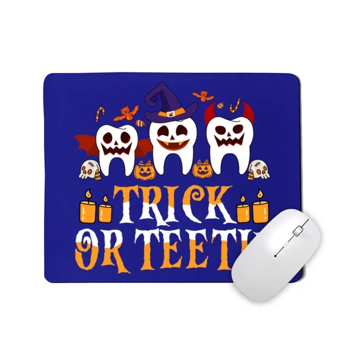 Trick Or Teeth Funny Dentist Halloween Dental Squad Funny Gift Mousepad