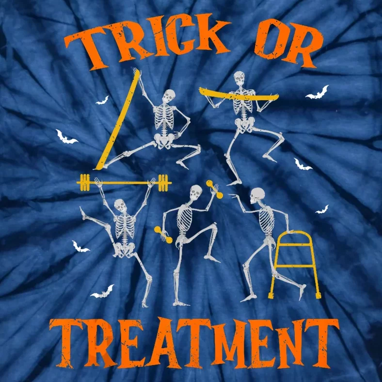 Trick Or Treatment Pt Physical Therapy Therapist Halloween Tie-Dye T-Shirt