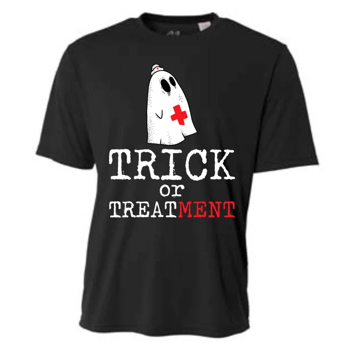 Trick Or Treatment Lazy DIY Halloween Costume RN Nurse Ghost Cooling Performance Crew T-Shirt