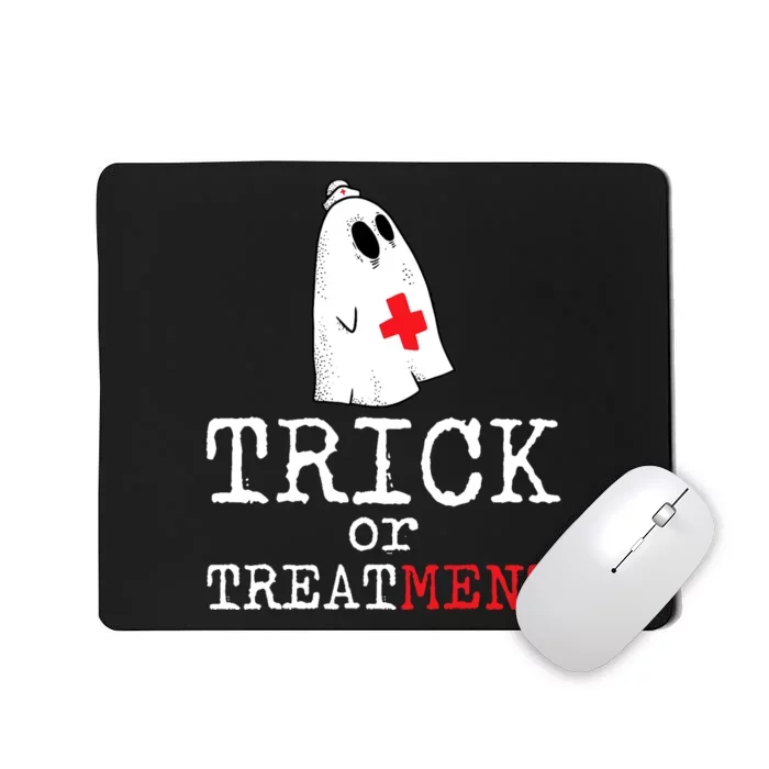 Trick Or Treatment Lazy DIY Halloween Costume RN Nurse Ghost Mousepad