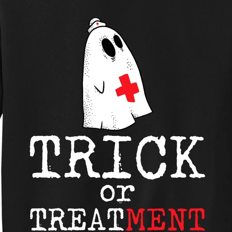 Trick Or Treatment Lazy DIY Halloween Costume RN Nurse Ghost Tall Sweatshirt