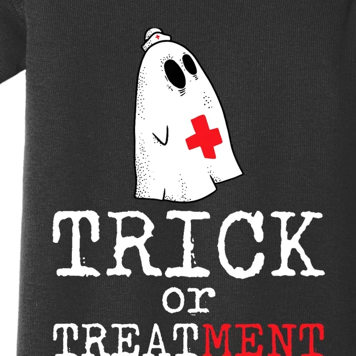 Trick Or Treatment Lazy DIY Halloween Costume RN Nurse Ghost Baby Bodysuit