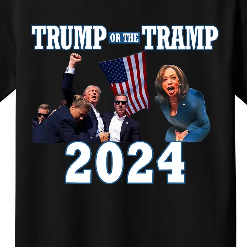 Trump Or The Tramp 2024 Vote For Trump Trump Vance 2024 Kids T-Shirt