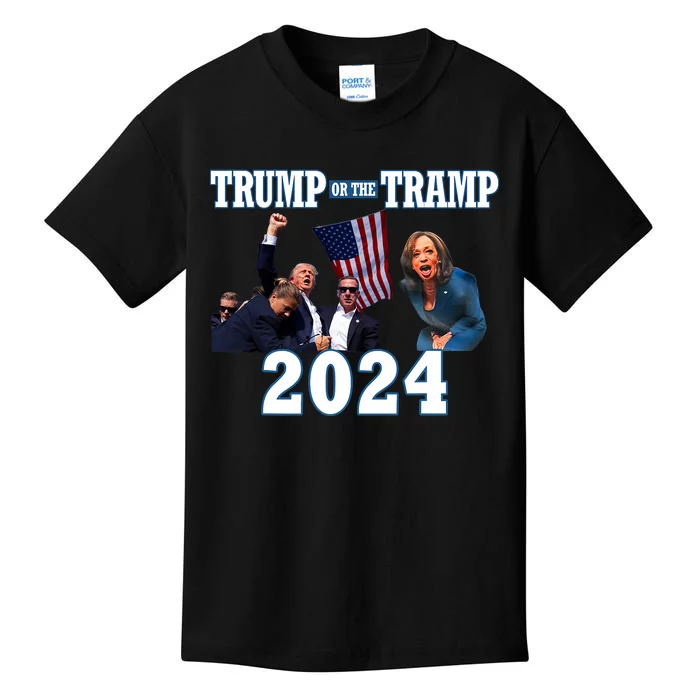 Trump Or The Tramp 2024 Vote For Trump Trump Vance 2024 Kids T-Shirt