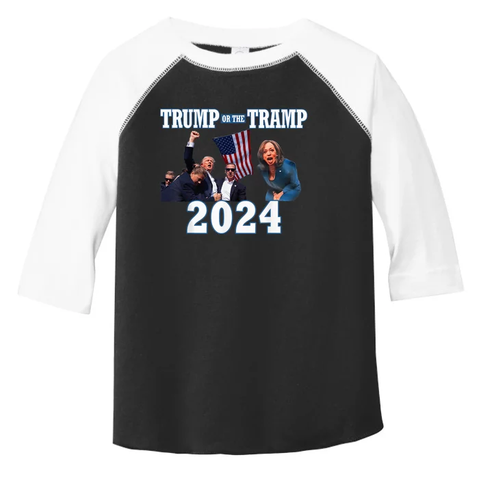 Trump Or The Tramp 2024 Vote For Trump Trump Vance 2024 Toddler Fine Jersey T-Shirt