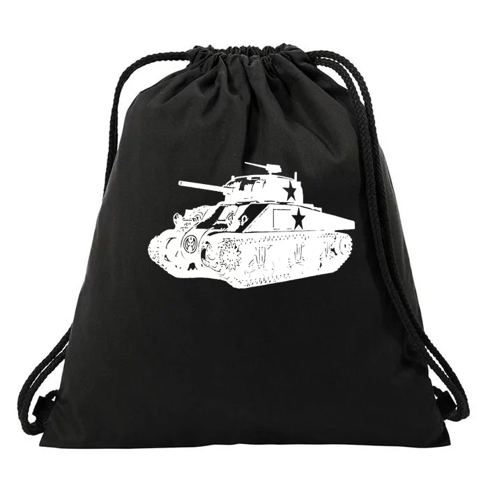 Tanks On Tanks Summer Tankception White Drawstring Bag