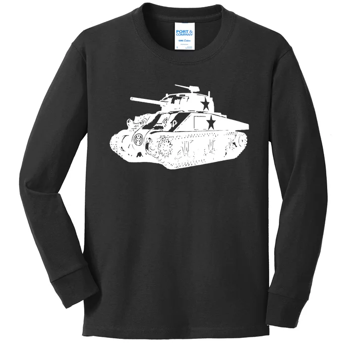 Tanks On Tanks Summer Tankception White Kids Long Sleeve Shirt