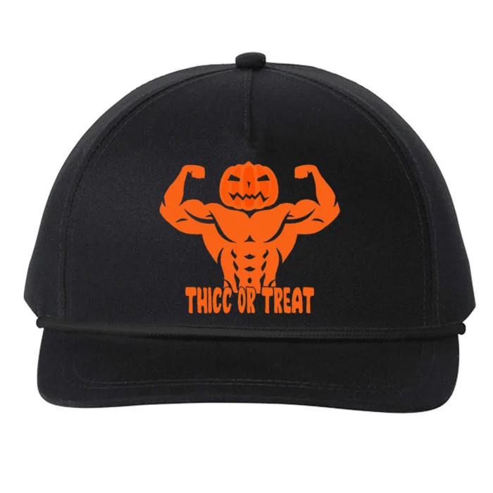 Trick Or Treat Pumpkin Halloween Costume Workout Gym Lover Snapback Five-Panel Rope Hat