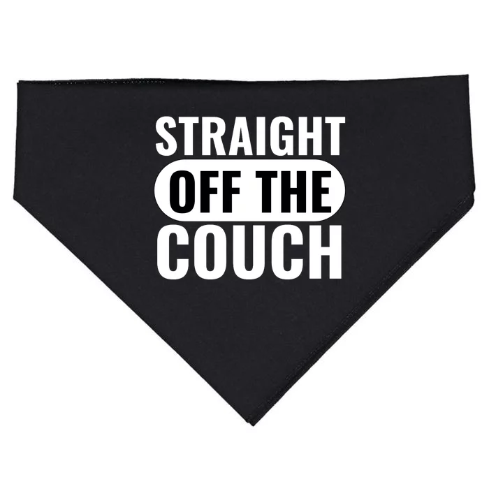 Traight Off The Couch Funny Football Offensive Lineman USA-Made Doggie Bandana