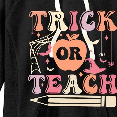 Trick Or Teach Funny Teacher Halloween Women's Fleece Hoodie