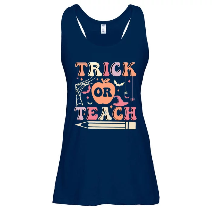 Trick Or Teach Funny Teacher Halloween Ladies Essential Flowy Tank