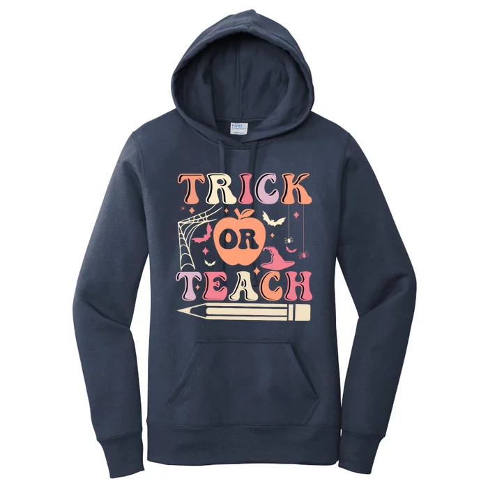 Trick Or Teach Funny Teacher Halloween Women's Pullover Hoodie