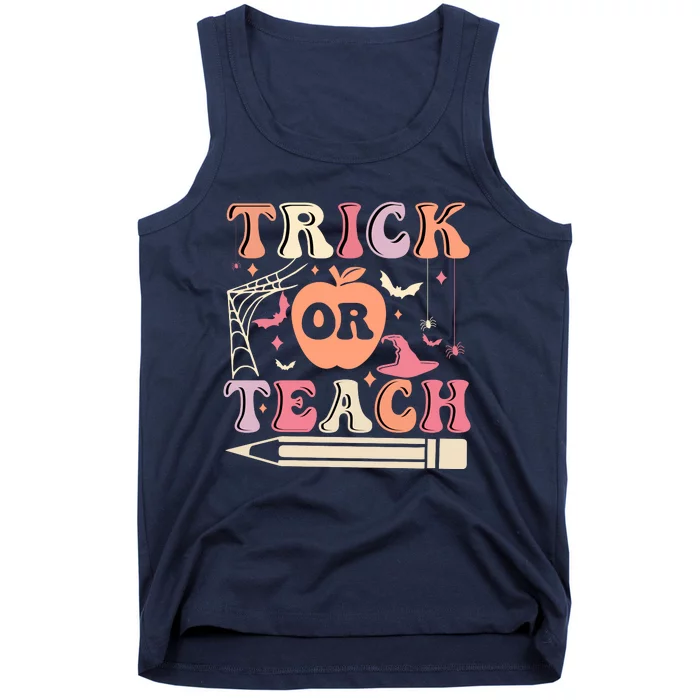 Trick Or Teach Funny Teacher Halloween Tank Top