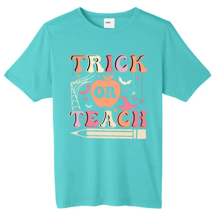 Trick Or Teach Funny Teacher Halloween ChromaSoft Performance T-Shirt