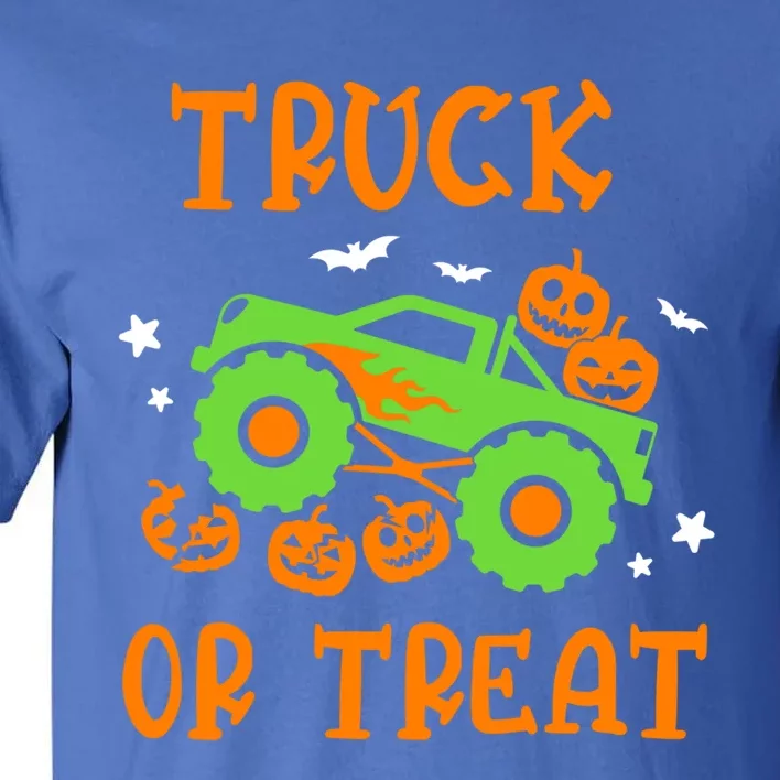 Truck Or Treat Truck Pumpkin Halloween Costume Truck Gift Tall T-Shirt