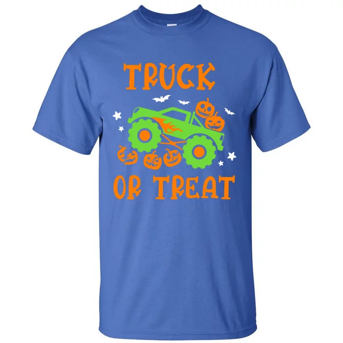 Truck Or Treat Truck Pumpkin Halloween Costume Truck Gift Tall T-Shirt