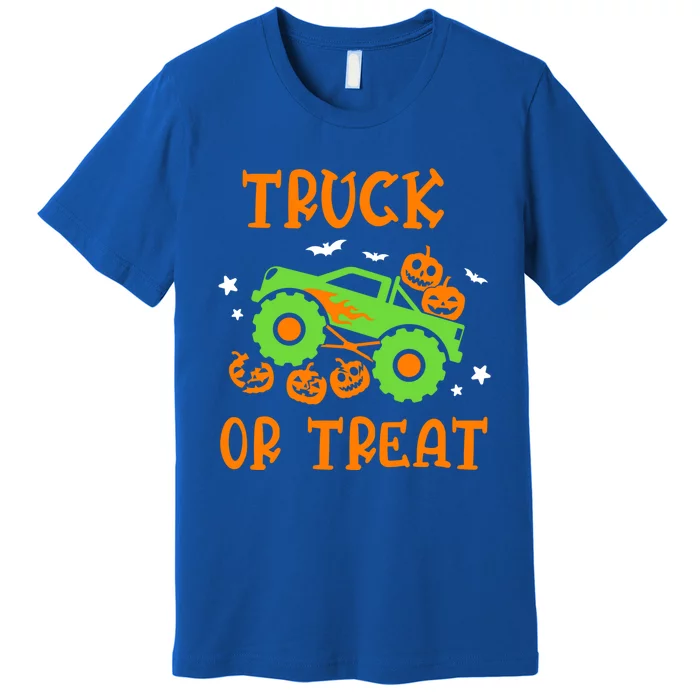 Truck Or Treat Truck Pumpkin Halloween Costume Truck Gift Premium T-Shirt