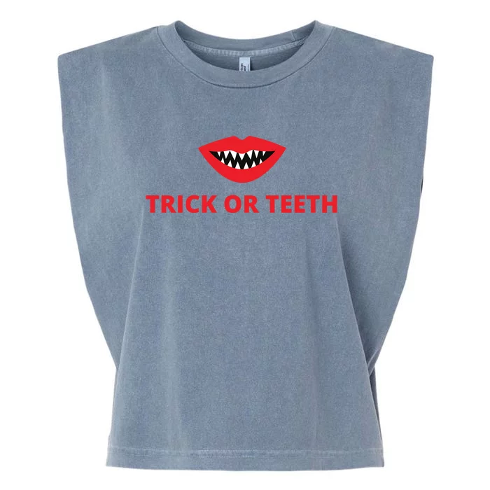 Trick Or Treat Halloween Vampire Teeth Vampire Fangs Meaningful Gift Garment-Dyed Women's Muscle Tee