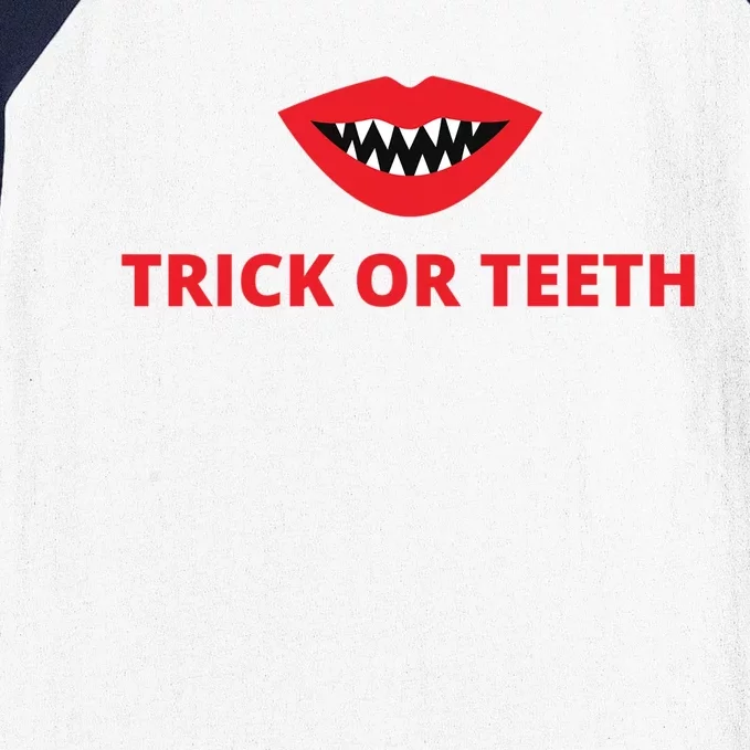 Trick Or Treat Halloween Vampire Teeth Vampire Fangs Meaningful Gift Baseball Sleeve Shirt