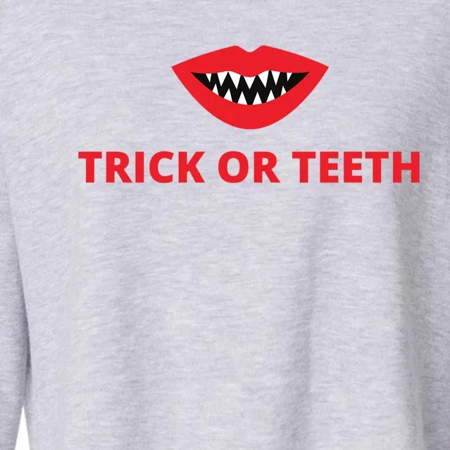 Trick Or Treat Halloween Vampire Teeth Vampire Fangs Meaningful Gift Cropped Pullover Crew