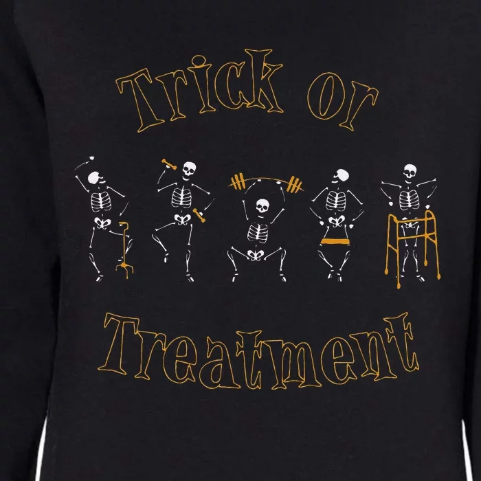 Trick Or Treatment Physical Therapy Skeleton Halloween Pt Womens California Wash Sweatshirt