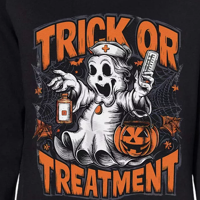 Trick Or Treatment Halloween Nurse Squad Autumn October Womens California Wash Sweatshirt