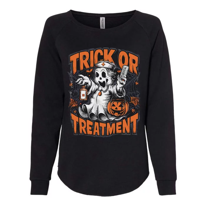 Trick Or Treatment Halloween Nurse Squad Autumn October Womens California Wash Sweatshirt