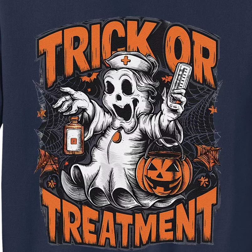 Trick Or Treatment Halloween Nurse Squad Autumn October Sweatshirt