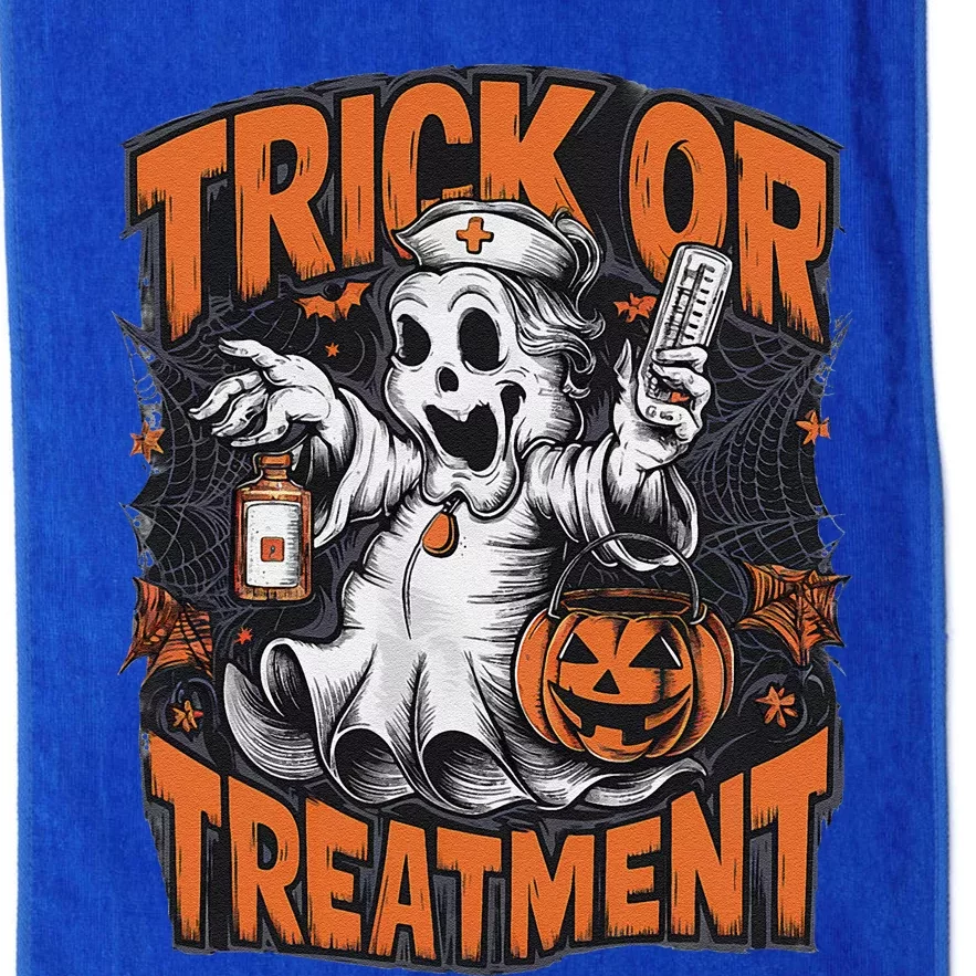 Trick Or Treatment Halloween Nurse Squad Autumn October Platinum Collection Golf Towel