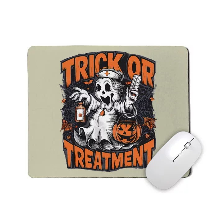 Trick Or Treatment Halloween Nurse Squad Autumn October Mousepad