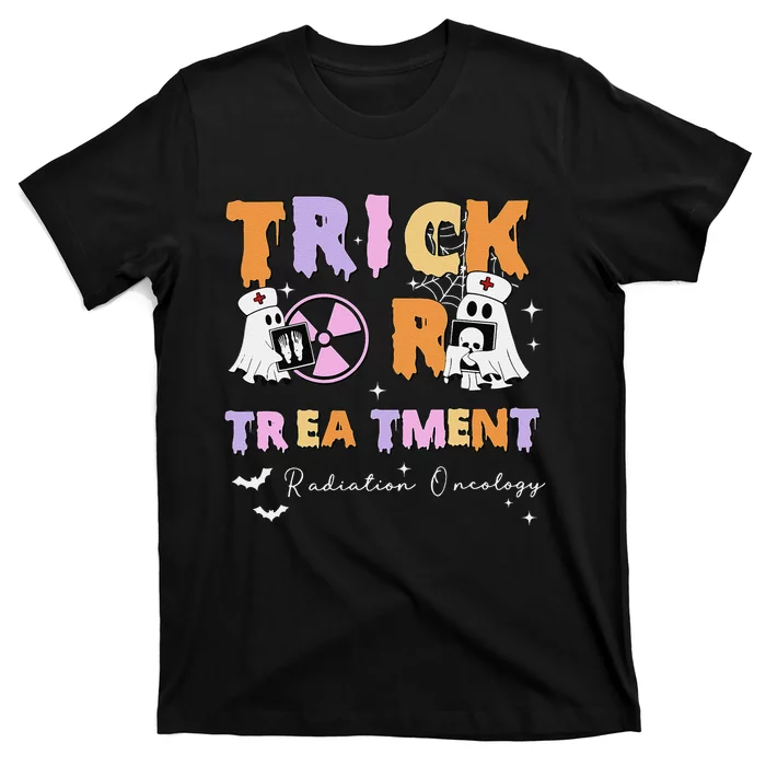 Trick Or Treatment Radiation Oncology Rad Therapy Halloween T-Shirt