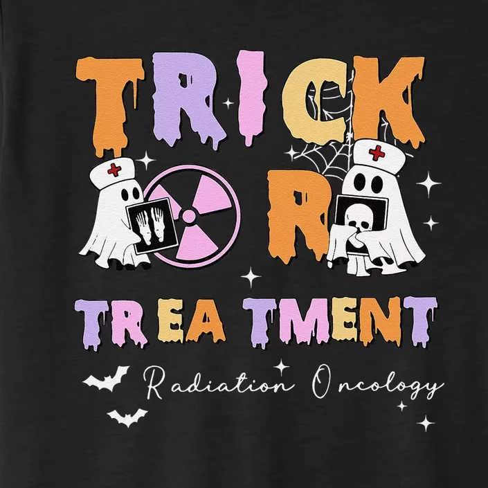 Trick Or Treatment Radiation Oncology Rad Therapy Halloween ChromaSoft Performance T-Shirt