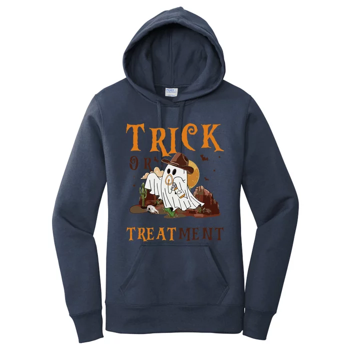 Trick Or Treatment Western Respiratory Therapist Halloween Women's Pullover Hoodie