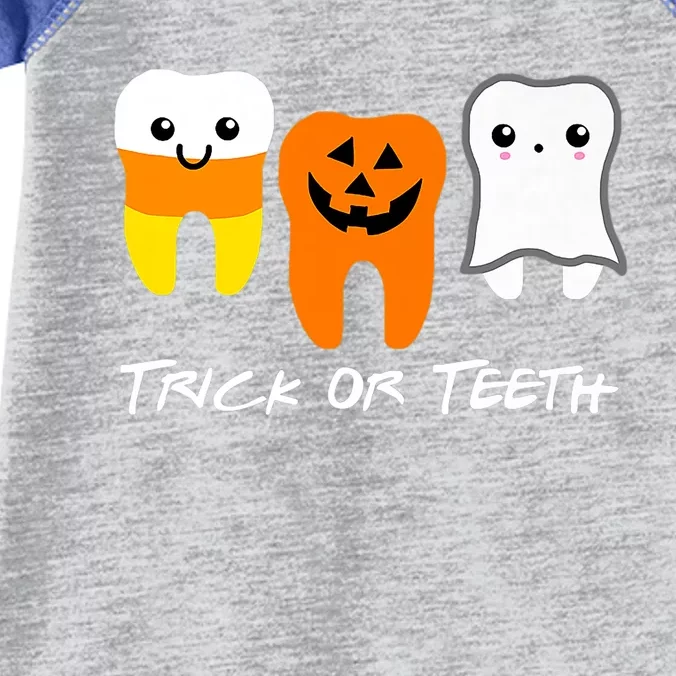 Trick Or Teeth Cute Dental Halloween Hygienist Dentist Rdh Gift Infant Baby Jersey Bodysuit