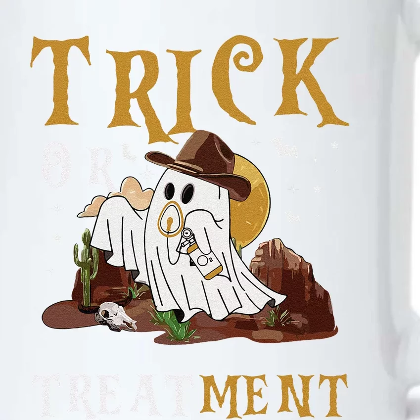 Trick Or Treatment Western Respiratory Therapist Halloween Black Color Changing Mug