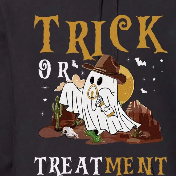 Trick Or Treatment Western Respiratory Therapist Halloween Premium Hoodie