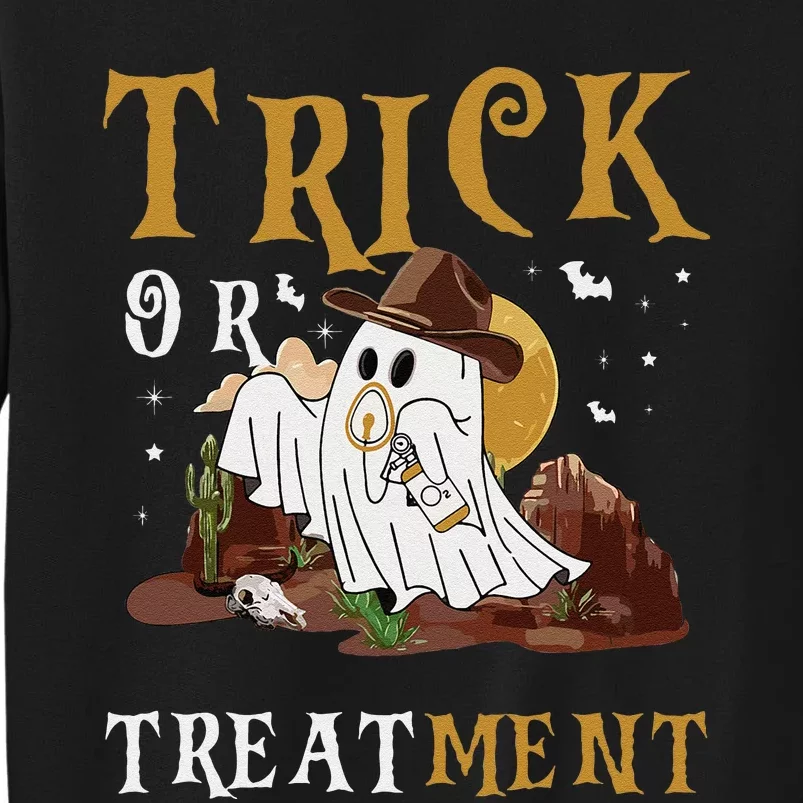 Trick Or Treatment Western Respiratory Therapist Halloween Tall Sweatshirt