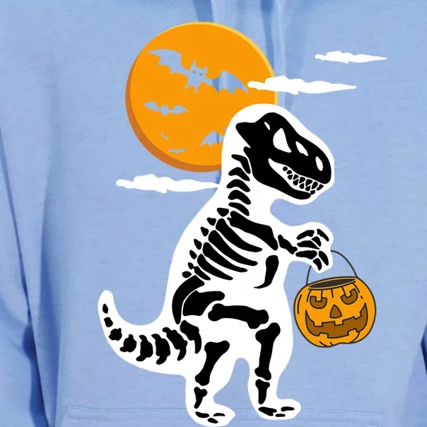 Trick Or Treating TRex Skeleton Dinosaur Halloween Costume Gift Unisex Surf Hoodie