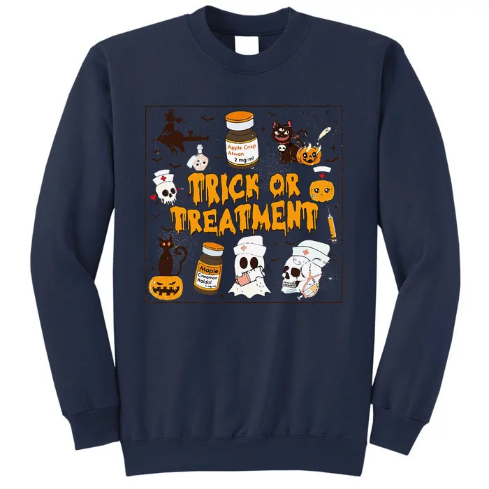 Trick Or Treatment Halloween Nurse Retro Vintage Clothing Sweatshirt