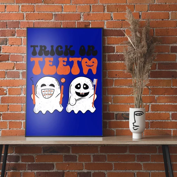 Trick Or Teeth Dental Cute Spooky Dentist Halloween Costume Gift Poster