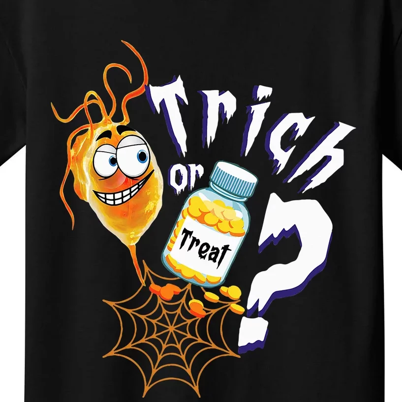 Trick Or Treat Microbiology Halloween Medical Lab Science Kids T-Shirt